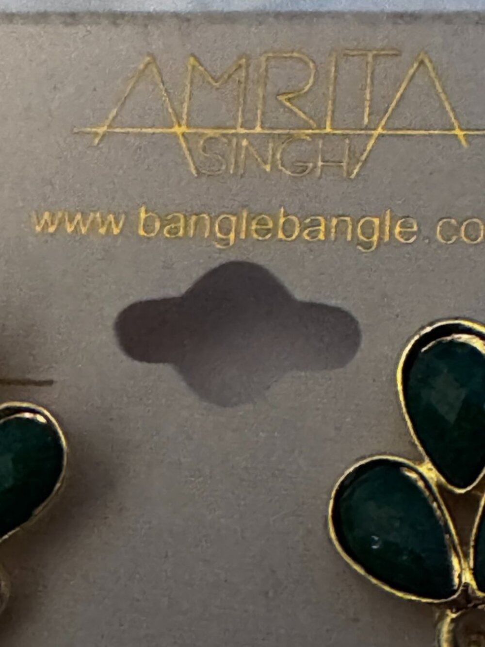 Amrita Singh 'Evergreen' Bangle Dangle Chandelier Earrings, NWT - Picture 3 of 3